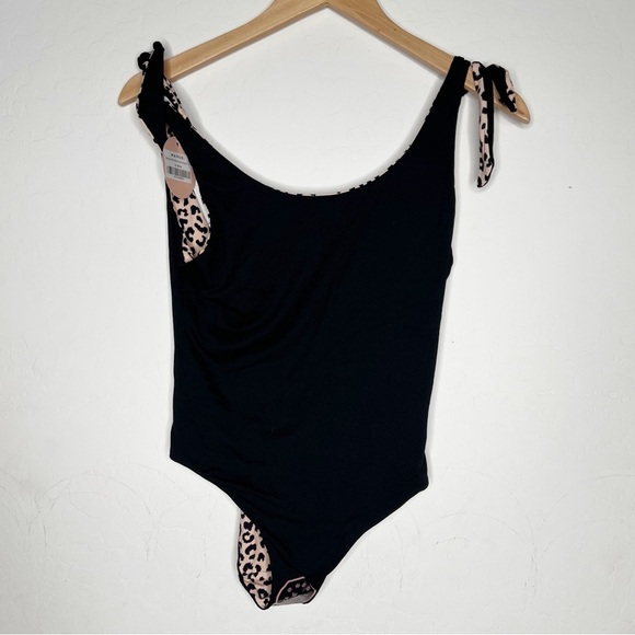 NWT MANEBI Tie-up One Piece Leopard Reversible Swimsuit - Picture 9 of 12